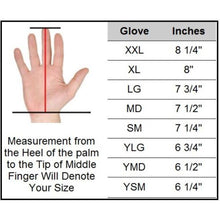 PGX Ice Cream Drip batting gloves size chart for youth and adult players